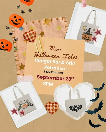 Mini Halloween Totes- Sept 23 Hangar Potranco
