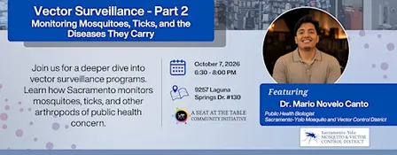 Science Cafe by ASATTCI: Mosquitos, Ticks, & the Diseases They Carry