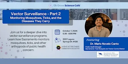 Science Cafe by ASATTCI: Mosquitos, Ticks, & the Diseases They Carry
