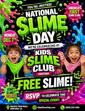 FREE Slime | National Slime Day | Join Our Us At The First Ever SLIME CLUB