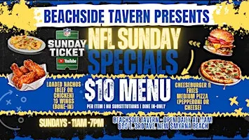 SUNDAY FOOTBALL AT BEACHSIDE TAVERN