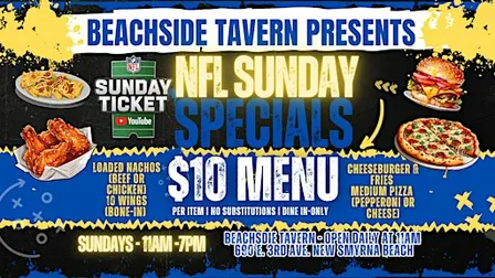 SUNDAY FOOTBALL AT BEACHSIDE TAVERN