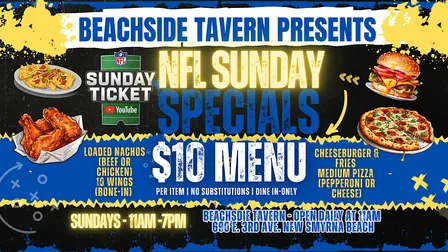 SUNDAY FOOTBALL AT BEACHSIDE TAVERN
