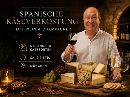 Spanische Käseverkostung mit Wein