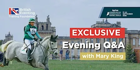 BETF Evening Q&A with Eventing Legend Mary King