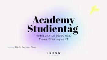 Studientag: Einleitung in das Neue Testament