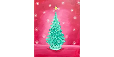 Nostalgic Christmas Tree - Paint and Sip in Cincinnati | Classpop!™