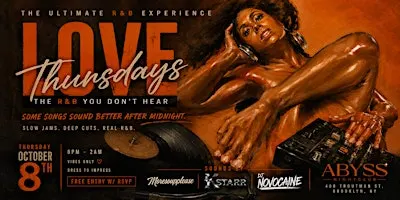 10/08: Love Thursdays: The R&B You Don’t Hear | Open Bar 8-9