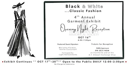 4th Annual Garment Exhibit - Opening Night Reception
