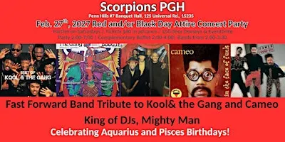 Scorpions PGH Red and/or Black Party