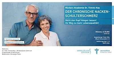 Der chronische Nacken-Schulterschmerz. Nicht den Kopf hängen lassen!