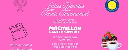 Ladies Doubles Tennis Tournament - Raising money for Macmillan!