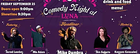 Comedy Night at Luna — Friday September 25 2026