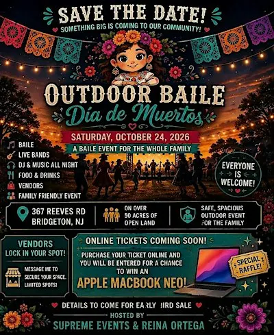 Día de Muertos Outdoor Baile – Family Community Celebration