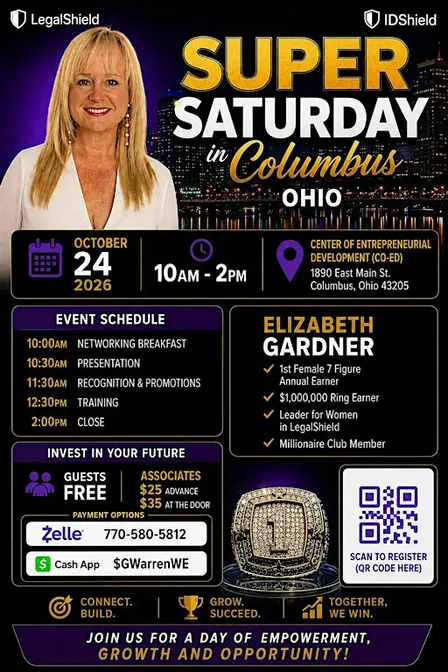 Columbus, Ohio Super Saturday Featuring Elizabeth Gardner, RVP