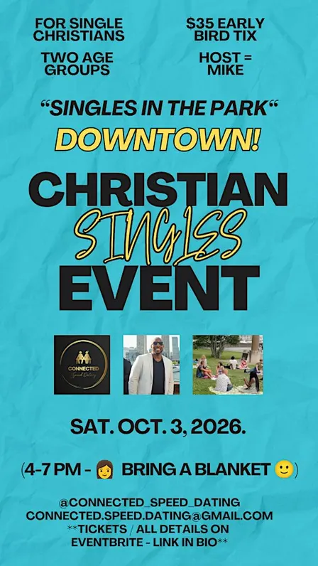 Christian 'Singles in the Park' Event" Downtown Toronto, Sat. Oct. 3rd.