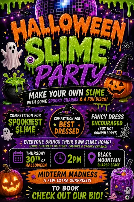 Midterm Madness: Halloween Slime Party & Disco