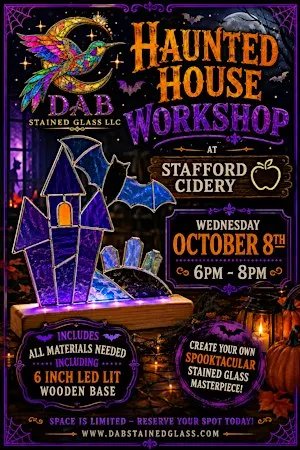 Stained Glass Haunted House Workshop At Stafford Cidery