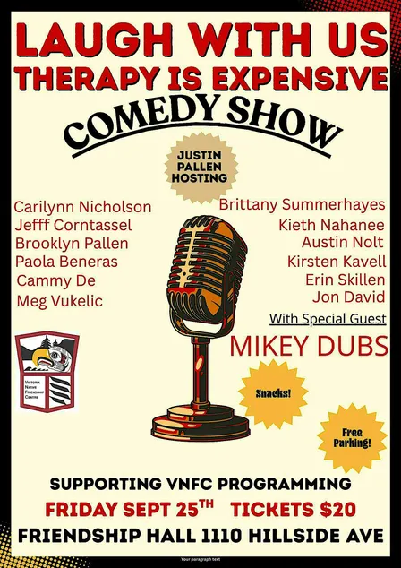Laugh With Us: Therapy is Expensive - Comedy Show