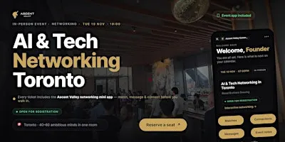 AI & Tech Networking Event in Toronto by Ascent Valley