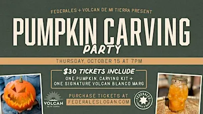 Pumpkin Carving Party at Federales in Logan Square