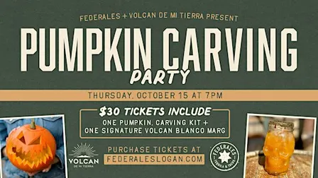 Pumpkin Carving Party at Federales in Logan Square