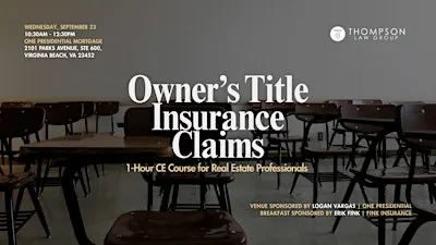 Owner’s Title Insurance Claims: TLG CE Course for RE Agents