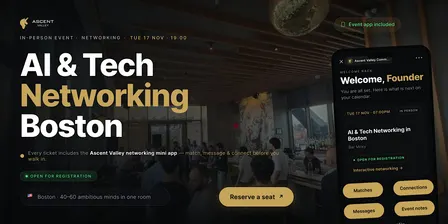 AI & Tech Networking Event in Boston by Ascent Valley