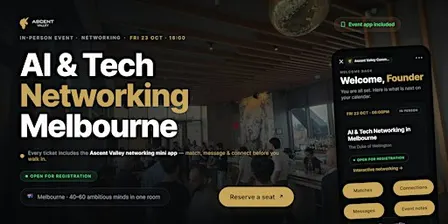 AI & Tech Networking Event in Melbourne by Ascent Valley