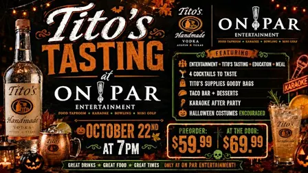 Titos Tasting Event at On Par Entertainment