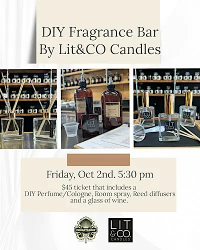 DIY Fragrance Bar with Lit&CO Candles at Proletariat Wine Company
