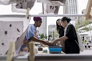 Tetra Pak Printing Workshop w/ Generous Waste | Rooted Through Realms