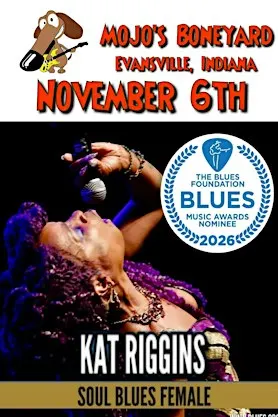 KAT RIGGINS at Mojo's on Friday, November 6th!