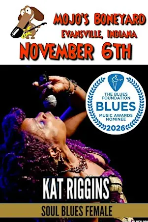 KAT RIGGINS at Mojo's on Friday, November 6th!