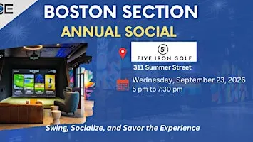 AACE Boston Section Annual Social at Five Iron Golf!