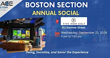 AACE Boston Section Annual Social at Five Iron Golf!