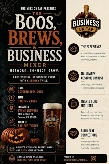 Boos, Brews & Business Mixer