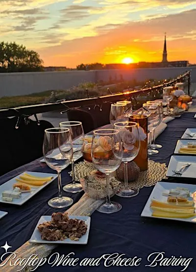 Sun, Moon and Stars Milwaukee Rooftop Wine and Cheese Pairing