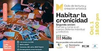 Ciclo de lectura y creación artística: Habitar la cronicidad. Sesión 2