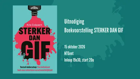 Boekvoorstelling 'Sterker dan gif'