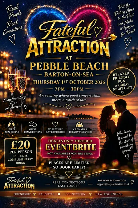 Fateful Attraction – 40+ Singles Night at Pebble Beach