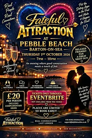 Fateful Attraction – 40+ Singles Night at Pebble Beach