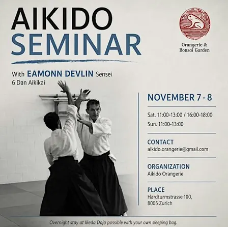 Aikido Seminar with Eamonn Devlin Sensei, 6th Dan Aikikai | Zürich