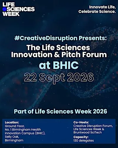 #CreativeDisruption Presents: The Life Sciences Innovation & Pitch Forum