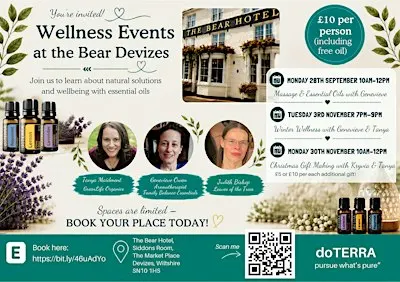Wellness Events at the Bear - Massage & Essential Oils