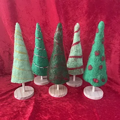Wet Felting Workshop: Festive Christmas Trees