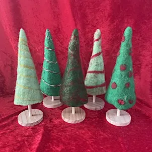 Wet Felting Workshop: Festive Christmas Trees