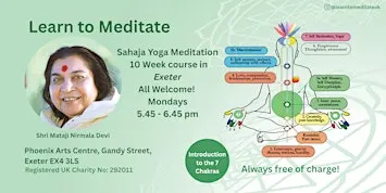 Learn to Meditate - Free 10 Week  Course in Exeter - the 7 Chakras