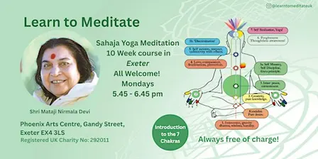 Learn to Meditate - Free 10 Week  Course in Exeter - the 7 Chakras