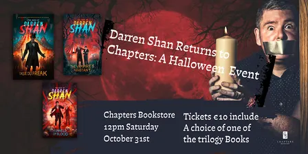 Darren Shan Returns to Chapters: An All Hallows’ Eve Event
